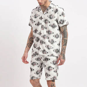 "Printed Urban Vibe Co-ord Set para hombre, suave algodón Tribal Look for Everyday Cool" - Product Image 3
