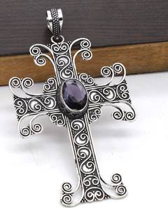 Joyería de latón vintage, cristales geométricos surtidos, colgante de turmalina negra en forma de más, collares de moda religiosa y Chic - Product Image 3