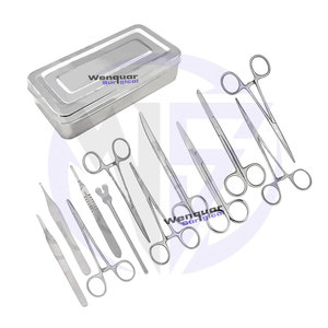 Ensemble d'instruments chirurgicaux mineurs de base 13 outils en acier inoxydable dans une boîte en acier sérialisable Outils manuels de qualité supérieure - Product Image 6