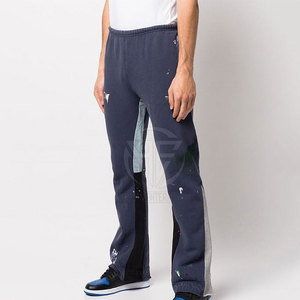 Modern Casual Trousers Lightweight Fabric Flexible Waist Loose Clean Design Touch Daily <b>Men</b> <b>Flared</b> Sweat Pant - Product Image 3
