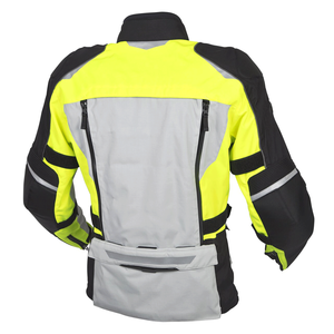 แจ็กเก็ตมอเตอร์ไซค์สำหรับผู้ชายกันลมสีดำ & Hi-viz เสื้อแจ็คเก็ตขี่มอเตอร์ไซค์ - Product Image 2