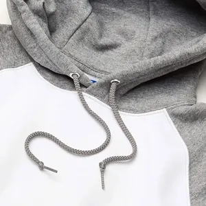 Sweat-shirt à capuche pour homme, blanc et gris, coupe classique, en molleton décontracté avec poche avant, collection automne 2027 - Product Image 3