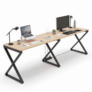 โต๊ะกลุ่มมินิมอลสำหรับ 2 คน ขนาด 240x60 ซม. ไม้อัดเคลือบเมลามีน ขา Xconcept HBXC037 - Product Image 1