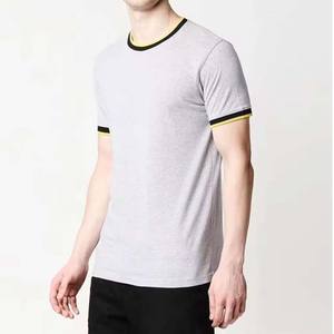 Diseño a rayas OEM estilo personalizado ropa de hombre camisetas de algodón de alta calidad transpirable Casual en blanco manga corta Camiseta de verano - Product Image 2