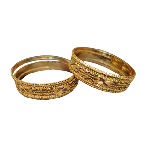 <b>Bangles</b> with 22CT Gold Plated Round Shaped Trendy Designed <b>Bangles</b> <b>Set</b> for Women Fashionable Wear <b>Bangles</b> - Product Image 1