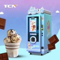Distributeur automatique de crème glacée molle TCN, robot de vente de crème glacée en libre-service avec paiement sans argent liquide