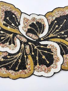 ที่รองจานปักลายลูกปัดสีดำคุณภาพสูงสำหรับตกแต่งโต๊ะในห้องครัวบ้านและงานแต่งงานสินค้าชั้นนำ - Product Image 5