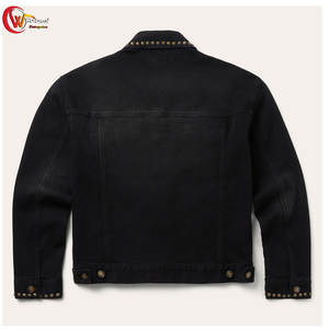 Nouveau design de veste en jean pour hommes de couleur unie veste en jean pour hommes streetwear veste d'hiver en jean pour hommes - Product Image 2