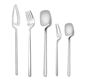 ช้อนตักสแตนเลสทรงสั้นสำหรับรับประทานอาหารช้อนตักแตงโมสุดสร้างสรรค์ทันสมัย - Product Image 1