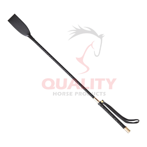 Fouets de cheval les plus populaires en cuir noyau en fibre de verre fait à la main marron noir fouet de cheval entraînement de sécurité utilisation de course vente en gros directe - Product Image 3