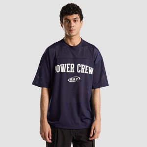 Camiseta Deportiva de Poliéster Personalizada, Estilo Jersey, Talla Grande, Color Azul Marino, con Mangas Cortas, Transpirable, Talla XL, Estampada, para Fútbol - Product Image 2