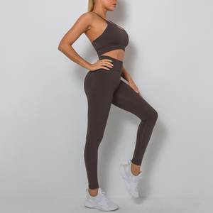 Vente en gros d'ensembles de yoga à haute élasticité pour femmes vêtements de sport respirants pour fitness salle de sport ensembles de yoga fitness pour femmes - Product Image 3