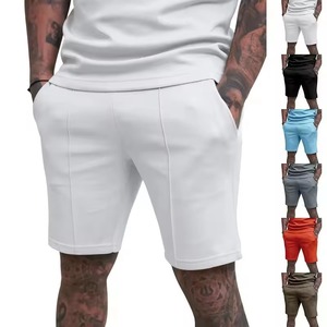 Pantalones Cortos Deportivos Casuales para Hombre de Alta Calidad, Hechos de Lona de Poliéster con Diseño Transpirable, Cintura Elástica y Logotipo Frontal - Product Image 1