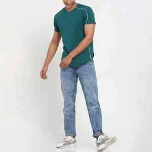 New OEM Service <b>100</b>% <b>Polyester</b> Slim Fit Quick Dry Breathable Anti-Wrinkle O Neck Running Workout Athletic Gym Sport T-<b>Shirt</b> Men - Product Image 3