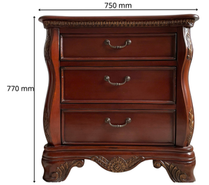 Table de chevet antique de luxe de couleur cerise pour chambre à coucher ou salon personnalisable selon les exigences du client - Product Image 6