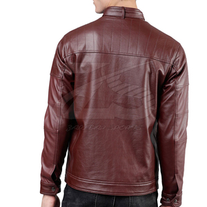 Chaqueta de cuero de Otoño Invierno para hombre, chaqueta de cuero de la mejor calidad para hombre, chaqueta de cuero genuino para hombre a la venta - Product Image 2