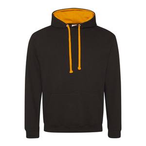 Venta al por mayor de sudaderas con capucha contraste personalizado cálido doble forro liso Sudadera con capucha - Product Image 6