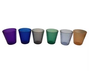 Tasse à eau colorée à rayures verticales PET Produit en plastique - Product Image 5