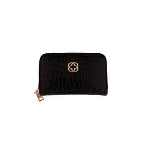 Black Embossed PU <b>Leather</b> Wallet - Product Image 1