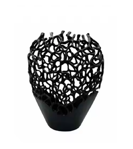 Modern <b>Silver</b> Hammered Flower Vase Metal Decoration Table <b>Top</b> Home Decor Accent Crafts Vases At Wholesale Price - Product Image 6