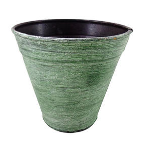 Maceta redonda de hierro con revestimiento de polvo verde utilizable para macetas decorativas para el hogar y suministros de jardín macetas y macetas - Product Image 3