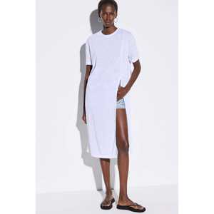 T-shirt à col rond et fente longue - Product Image 1