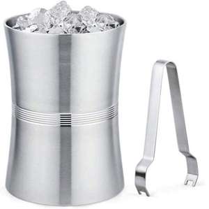 Durable Gold Plated Round Metal Ice <b>Bucket</b> <b>with</b> Black <b>Stand</b> Perfect for Weddings Restaurant Party Use Bottle Cooler Chiller - Product Image 3