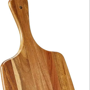 Tabla de cortar de madera de olivo ecológica hecha a mano, tabla de cortar de plástico - Product Image 1
