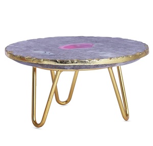 Soporte redondo para pastel de ágata blanca para fiestas, decoraciones de bodas, hotel y uso doméstico herramientas para hornear en la cocina - Product Image 4