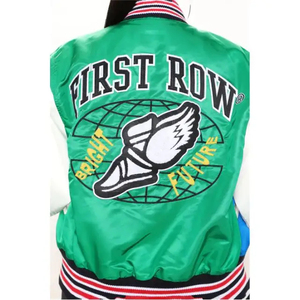 High Quality Custom Wholesale Women <b>Varsity</b> <b>Jackets</b> Letterman <b>Jackets</b> Custom Baseball Letterman <b>Varsity</b> <b>Bomber</b> <b>Jacket</b> - Product Image 6