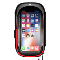 Soporte para Teléfono de Bicicleta con Pantalla Táctil de Plástico IPX4, Bolsa para Manillar de Bicicleta de Carretera de 6.5 Pulgadas con Rotación de 360 Grados, Orificio para Auriculares y Puerto de Carga