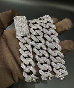 Cadena de eslabones cubanos de moissanita de 30mm, 925 de plata, cierre de caja personalizado, cadena cubana de moissanita de 22 pulgadas, prueba de diamante de paso - Product Image 4