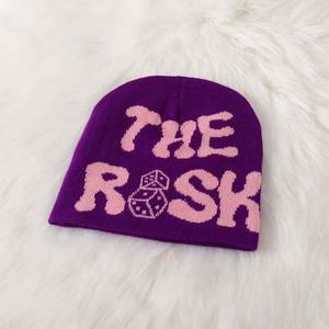 หมวกไหมพรมมีตัวอักษรสำหรับเดินทางกลางแจ้งใช้ในชีวิตประจำวันหมวกถักโลโก้ออกแบบได้ตามต้องการสำหรับฤดูหนาว - Product Image 5