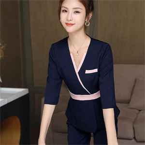 ชุดยูนิฟอร์มพยาบาลแบบใหม่สำหรับบุรุษและสตรี พร้อมกางเกงจ็อกเกอร์ มีไซส์สำหรับทั้งชายและหญิง - Product Image 6