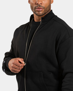 Nouveau design personnalisé, sweat à capuche et jogging noirs pour homme avec passepoil, ensemble de survêtement deux pièces respirant pour homme, streetwear, ensemble de survêtement pour homme - Product Image 5