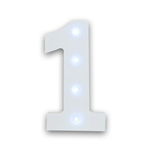 Insegna Luminosa a LED con Numero 1, Alimentata a Batteria, Funzione Illuminante - Product Image 2