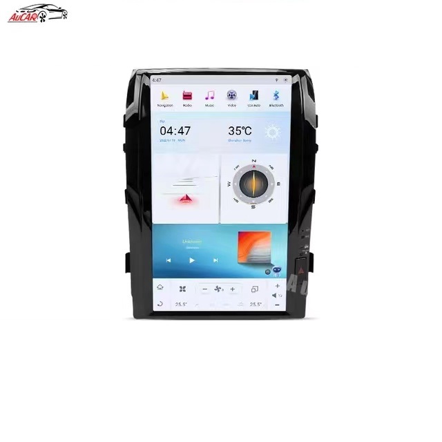 Автомобильный DVD-плеер AuCAR, 16 дюймов, Android 11, стерео, видео, GPS-навигация, головное устройство для Toyota Land Cruiser 2008-2015