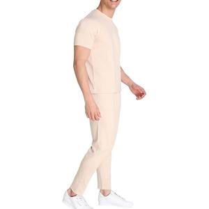 Nuevo lanzamiento, conjunto deportivo de secado rápido para hombre, camiseta de manga corta con cuello redondo personalizada y pantalones deportivos, conjunto de dos piezas transpirable y ligero - Product Image 6