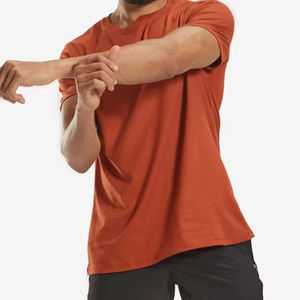 Camiseta Personalizada de Algodón de 250 g/m² para Hombre, de Alta Calidad, Gruesa, Lisa, Extra Grande, con Estampado 3D en Relieve, Disponible en 3 Tallas de Cuello para Impresión - Product Image 1