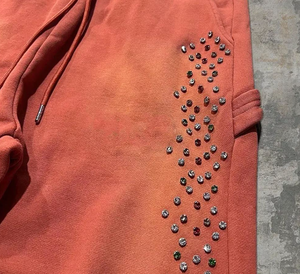 Elegantes pantalones de chándal con diamantes de imitación a la venta baratos al por mayor Bling Joggers a granel para ropa de calle - Product Image 4