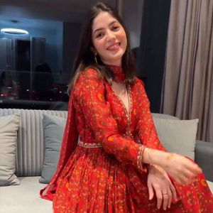 Mode tendance Georgette imprimé Aliya coupe costume avec imprimé Dupatta lourd entièrement les deux côtés broderie travail entièrement cousu - Product Image 1