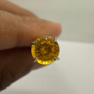 Vente en gros de pierres précieuses de saphir jaune chauffées en forme de saphir naturel à facettes fabrication de bijoux en pierre transparente en vrac 6.02x3.90mm - Product Image 5