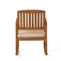 Fauteuils de jardin à bascule en teck massif, durables et robustes, avec un siège confortable en mousse souple