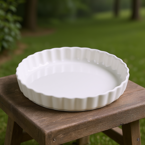 VISTA ALEGRE Moule à gâteau rond en grès blanc de 12,5 cm de diamètre, 3 cm de profondeur - Lot de 12 pour plats et moules de cuisson - Product Image 3