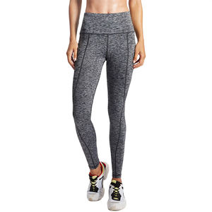 Leggings de fitness sans couture pour femmes XL Yoga & Running Logo personnalisable tissu tricoté avec contrôle de poche taille américaine haute - Product Image 3
