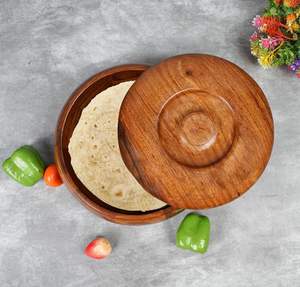 Classic Wooden Hot Pot Roti Puri Casserole Box Eco-Friendly Customizable Design - Product Image 3