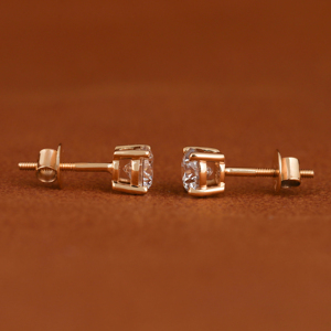 Nouvelle arrivée en gros Simple à la mode 925 en argent Sterling coupe ronde Moissanite diamant boucles d'oreilles bijoux femmes - Product Image 5