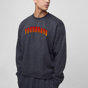 เสื้อสเวตเตอร์คอกลมคอกลมแขนยาวลำลองปักโลโก้ได้ตามต้องการ - Product Image 1