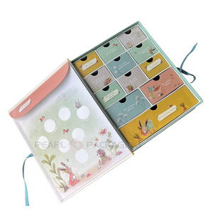 Boîte à souvenirs personnalisée en carton pour bébé avec enveloppe et 12 compartiments, calendrier <span class=keywords><strong>de</strong></span> <span class=keywords><strong>l</strong></span>'<span class=keywords><strong>avent</strong></span> pour enfants - Product Image 2