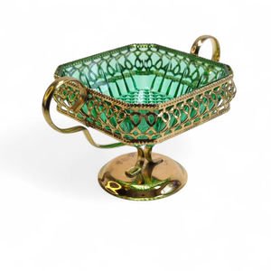 Stand de service de chocolat de vente chaude avec support de chocolat poli d'or pour le service de chocolat et le dessert servant des articles de table - Product Image 1